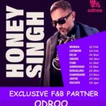 Odroo Joins Forces with India Today Group as the Exclusive F&B Partner for Millionaire India Tour | Yo Yo Honey Singh