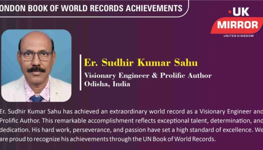 Sudhir Kumar Sahu, Civil Engineer India, Financial Literacy expert, Hirakud Dam Engineer, Stock Market Author India, Engineering and Finance leader, Odisha Engineer Awards, Stock Market books India, E