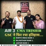 GSC Students Shine Bright in CMA Examinations: Top Ranks Put Jaipur on National Map