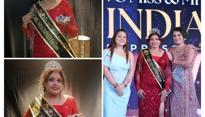 Chandrani Sarkar VG Mrs India Empress Kolkata Beauty Queen Homemaker Transformation Women Empowerment