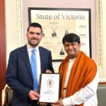 HH Shri Rajrajeshwar Guruji honored at INTERFAITH LEADERS UNITE AT PARLIAMENT HOUSE MELBOURNE TO ADVANCE WORLD PEACE AND HARMONY